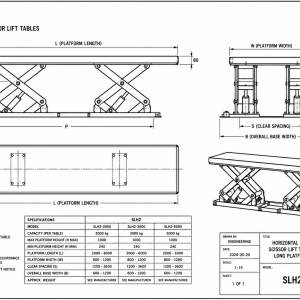 SLH2 horizontal twin scissor tables: long loads need synchronized support