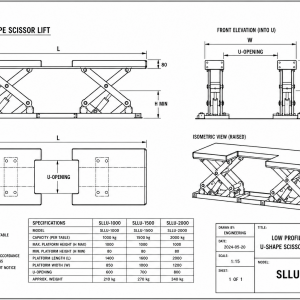 SLLU U-shaped low-profile tables: pallet exchange without a ramp
