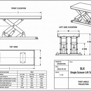 SLX single scissor lift tables: how to choose capacity, stroke, and platform size